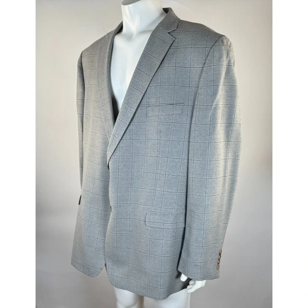 Lauren‎ Ralph Lauren Silk Wool Blazer Mens 52L EUC Lined 2-Button Double-Vented